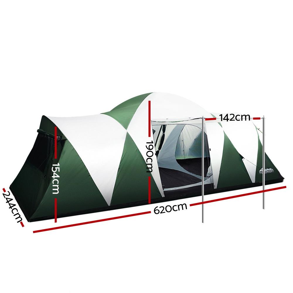 Weisshorn Family Camping Tent - 12 Person - Camping, Hiking, Beach Tents (3 Rooms)