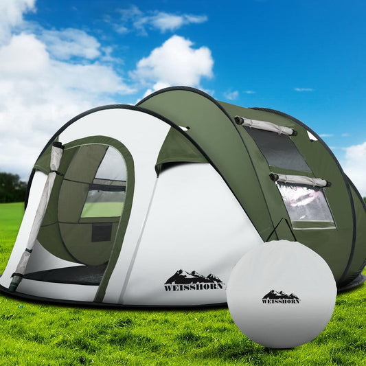 Instant Pop Up Camping Tent, 4-5 Person Pop up Tents, Family Tent