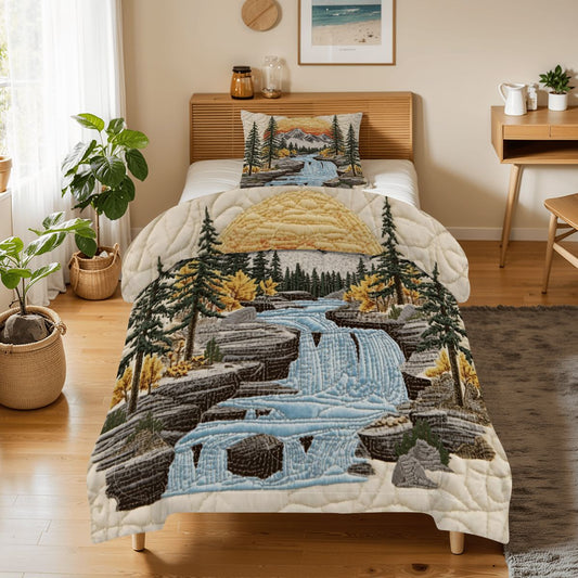 Mountain Sunrise Twin Comforter - 3 PCS Set