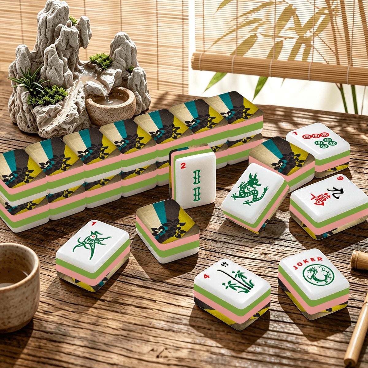 4 Layer Mahjong Tiles Set - Multiple Style Available