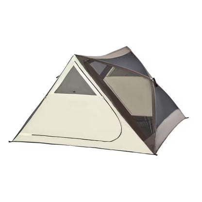 6.9 Ft. X 6.9 Ft. Brown Pop up Camping Tent Canopy, Portable Instant Tent with Rainfly, Carry Bag, Windows and Doors