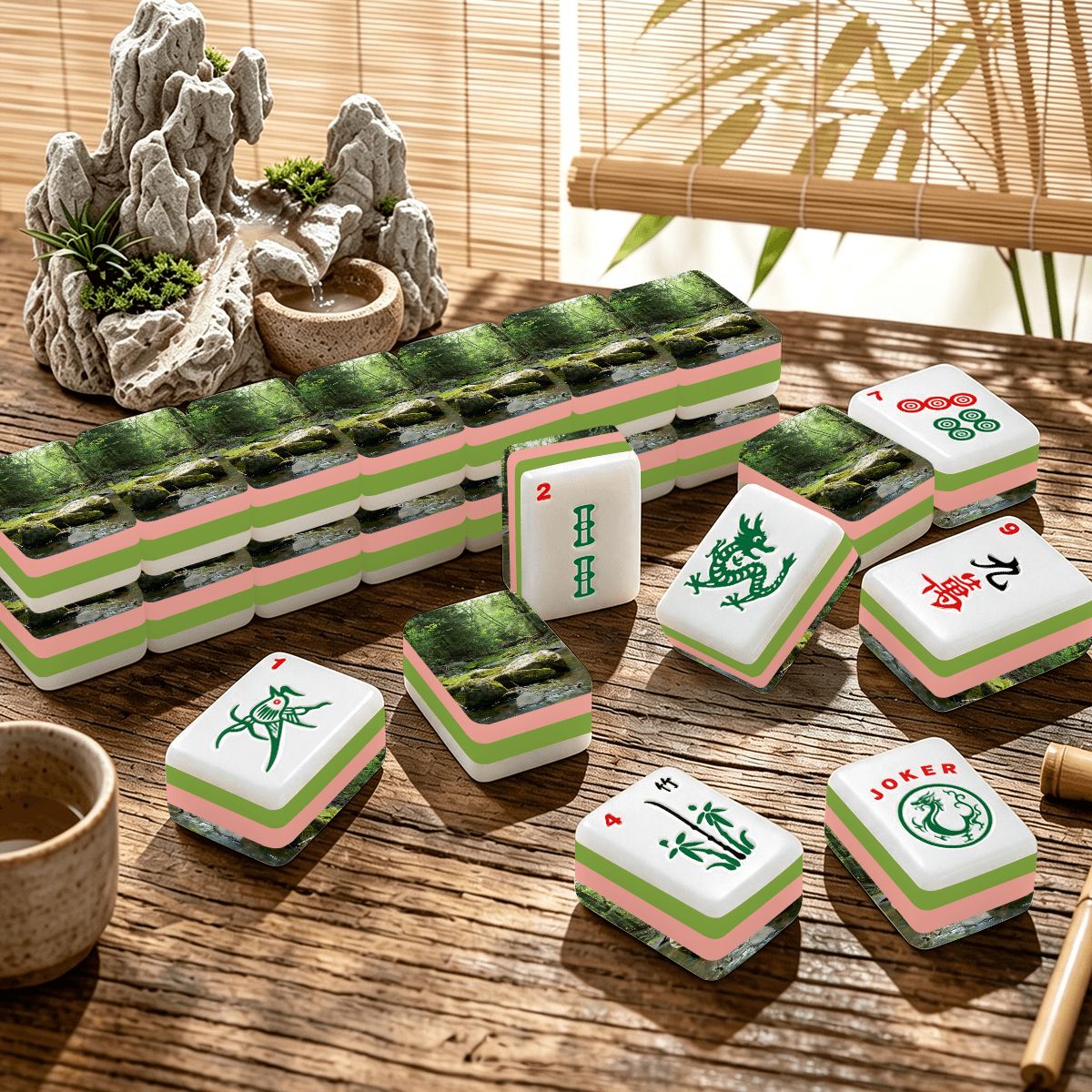 4 Layer Mahjong Tiles Set - Multiple Styles Available