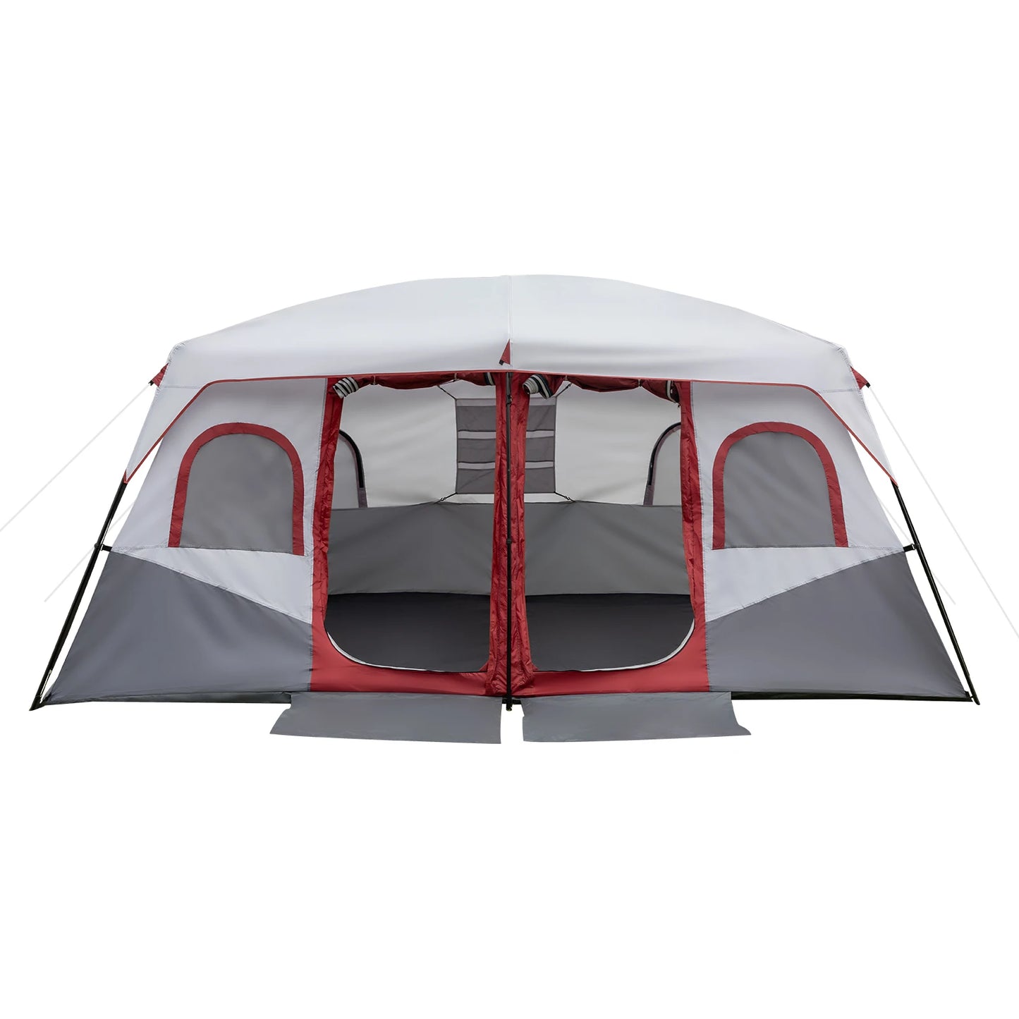 10 Person Family Cabin Tent, 2 Room with Storage Pockets for Camping Accessories