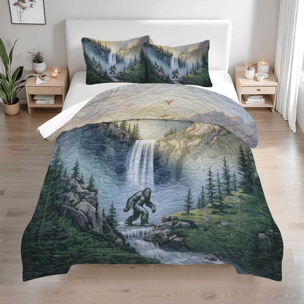 Bigfoot Waterfall Queen Comforter - 3 PCS Set