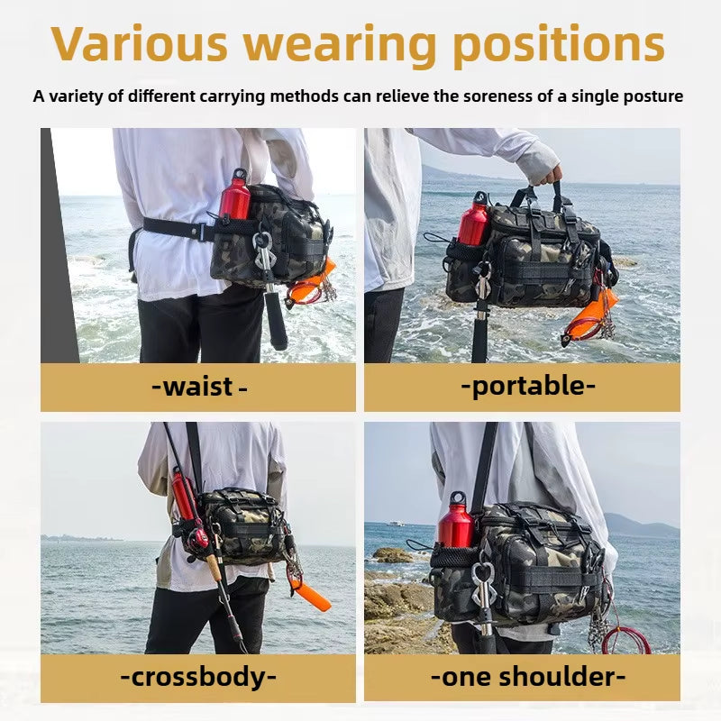 Fishing Tackle, Shoulder Bag, Storage Bag, Portable Fishing Rod Holder, Outdoor Sports Bag, Flying Fishing