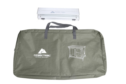 Camping Table, Gray, 34.2"Wx19.6"Dx31.5"H, New