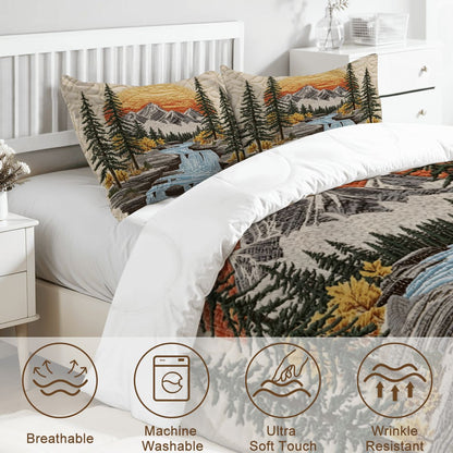 Mountain Sunrise Full Comforter - 3 PCS Set