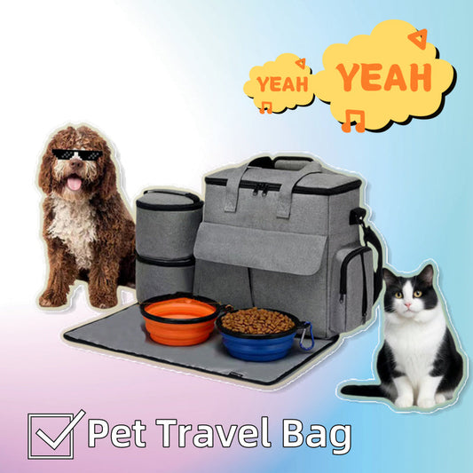 Pet Travel Bag Kit - Convenient Large-Capacity