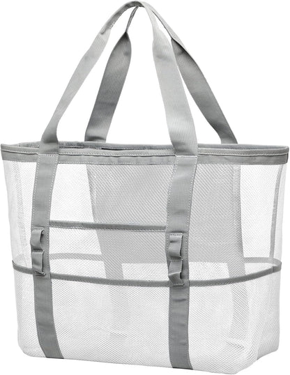Mesh Beach Bag Family - Large Tote Bag for Cruise Pool Toys Beach Vacation Essentials