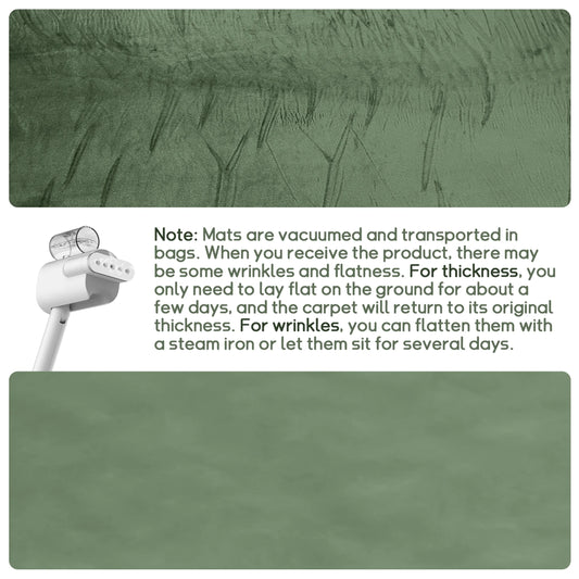 Certipur-Us 3" Memory Foam Camping Mattress Pad, Portable Foam Sleeping Pad for Camping, Roll up Sleeping Mat for Adults , Car, Tent SUV Cot Mattress,Green