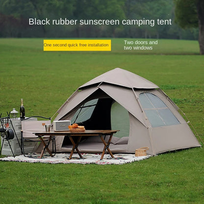 Outdoor Two-Door Folding Portable Automatic Tent