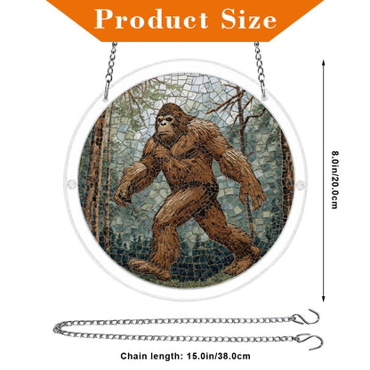 Bigfoot Mosaic Acrylic Puzzle Suncatcher