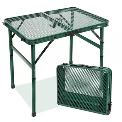 23.6 In. L X 15.8 In. W Black Rectangular Metal Outdoor Portable Folding Picnic Tables for Easy Storage, Small Size