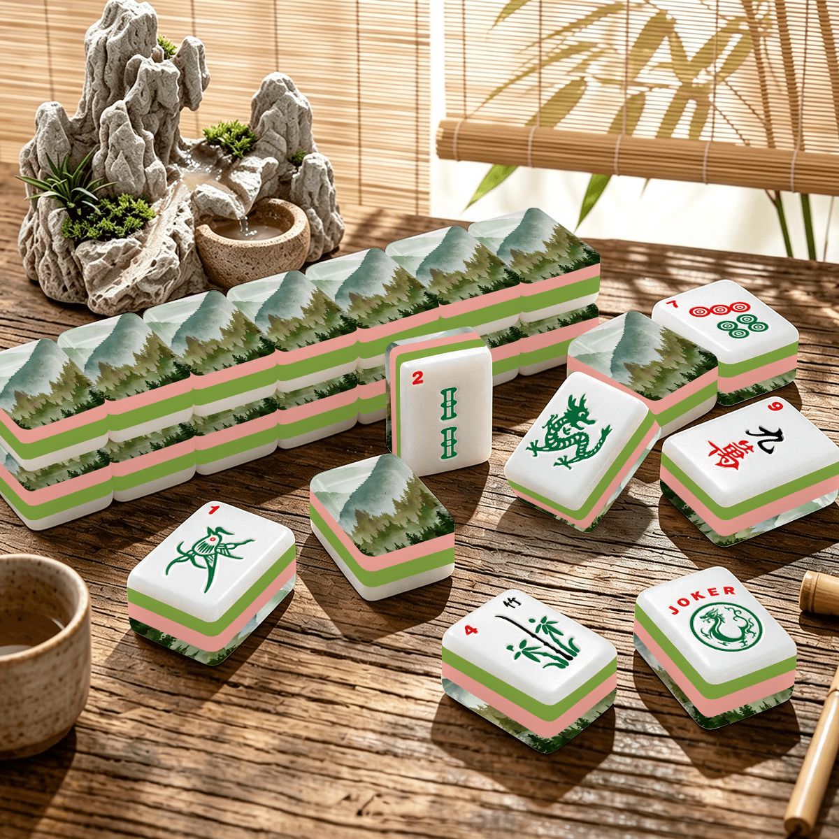 4 Layer Mahjong Tiles Set - Multiple Styles Available