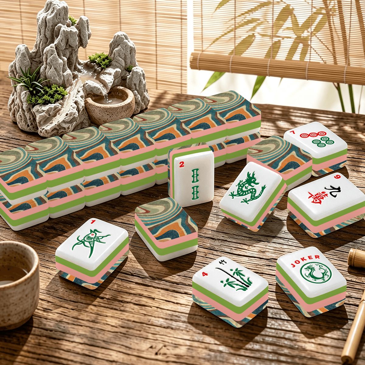 4 Layer Mahjong Tiles Set - Multiple Styles Available