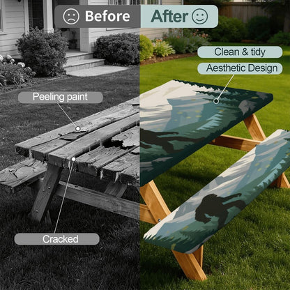 Bigfoot Picnic Table Cover with Bench Covers 5FT
