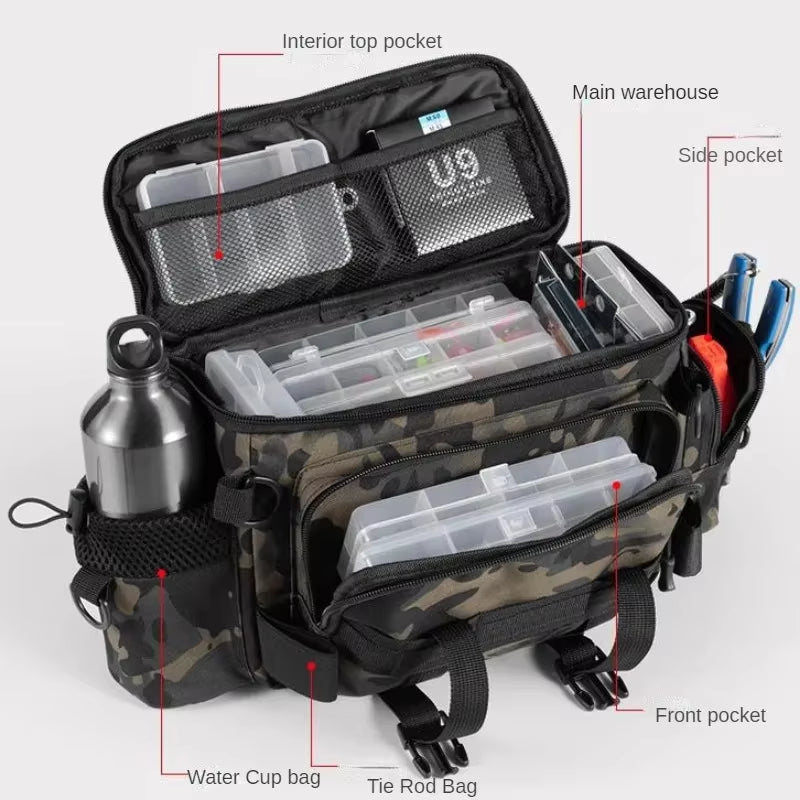 Fishing Tackle, Shoulder Bag, Storage Bag, Portable Fishing Rod Holder, Outdoor Sports Bag, Flying Fishing