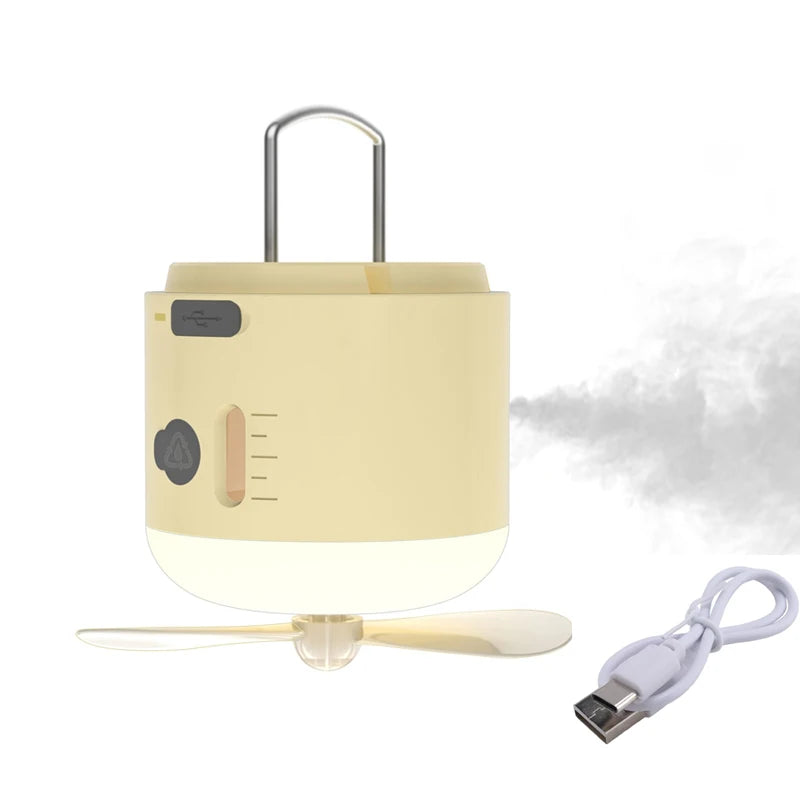 Electric Outdoor Portable LED Light with Ceiling Fan