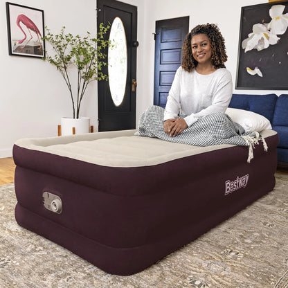 ® Maroon Tritech Airbed Twin 20" with Built-In AC Pump