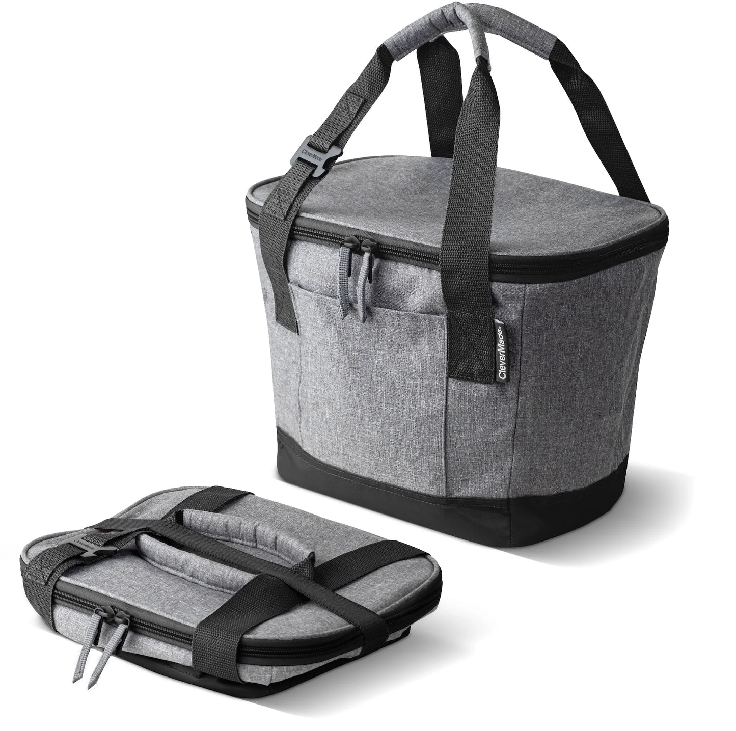Tahoe Collapsible Cooler Bag, 18 Can Capacity, Dusty Teal Striped