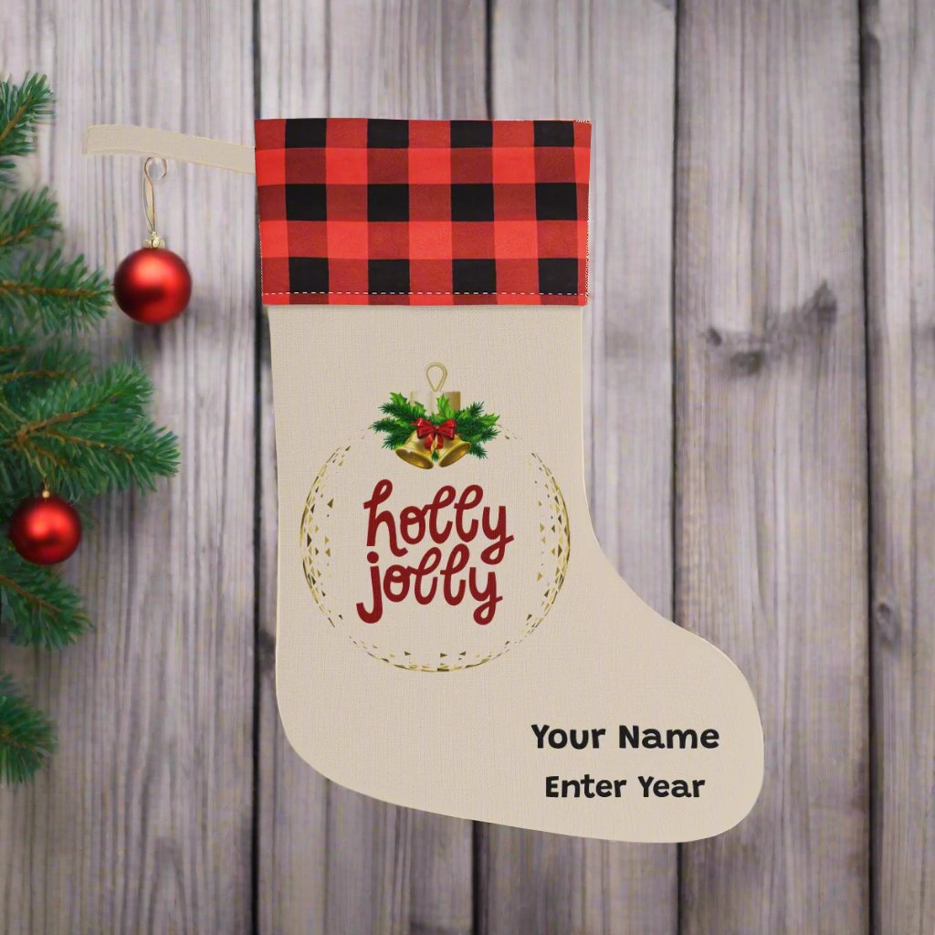 Holly Jolly Christmas Stocking - Available for Personalization