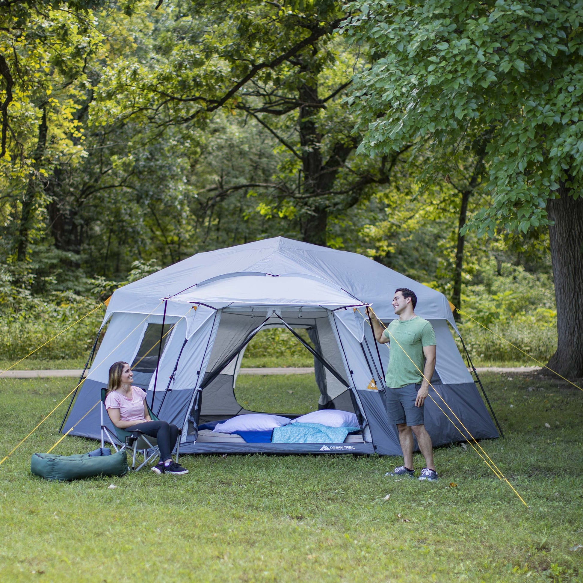 WMT-171582 17 X 15 11-Person Instant Hexagon Cabin Tent
