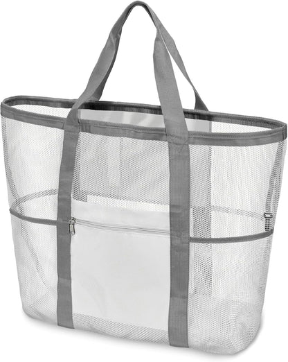 Mesh Beach Bag Family - Large Tote Bag for Cruise Pool Toys Beach Vacation Essentials