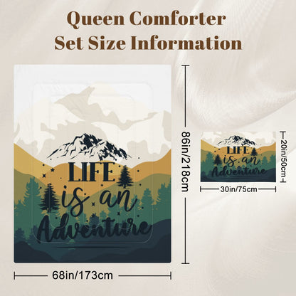 Let the Adventure Begin Twin Comforter 3 Pcs Set