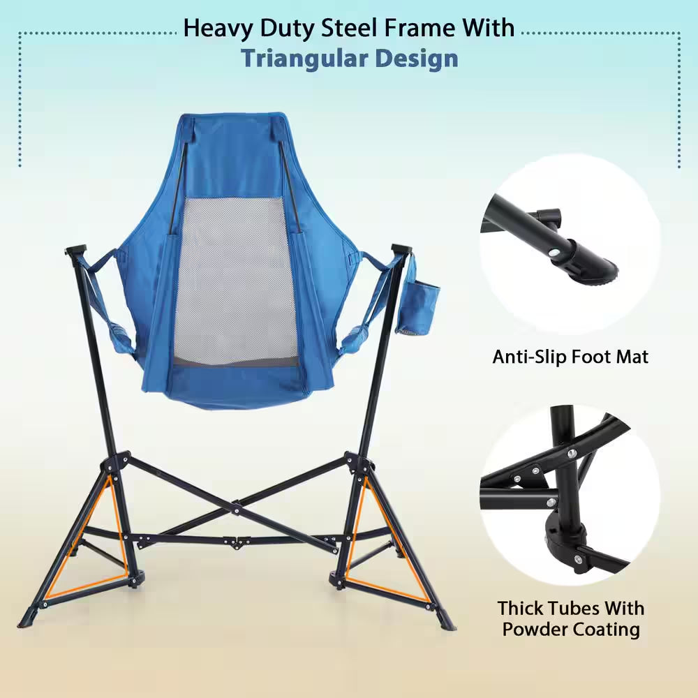 Oversized Portable Hammock Foldable Camping Chair Heavy-Duty
