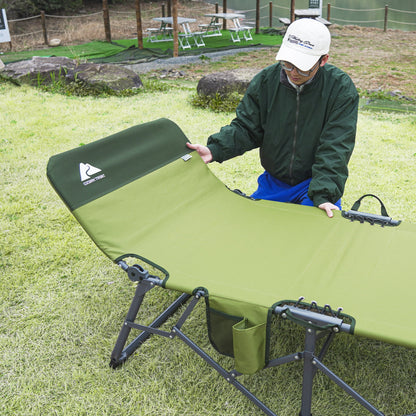 Adult Quick Fold Speedy Camp Cot, Green, 79"X 33" X 16"