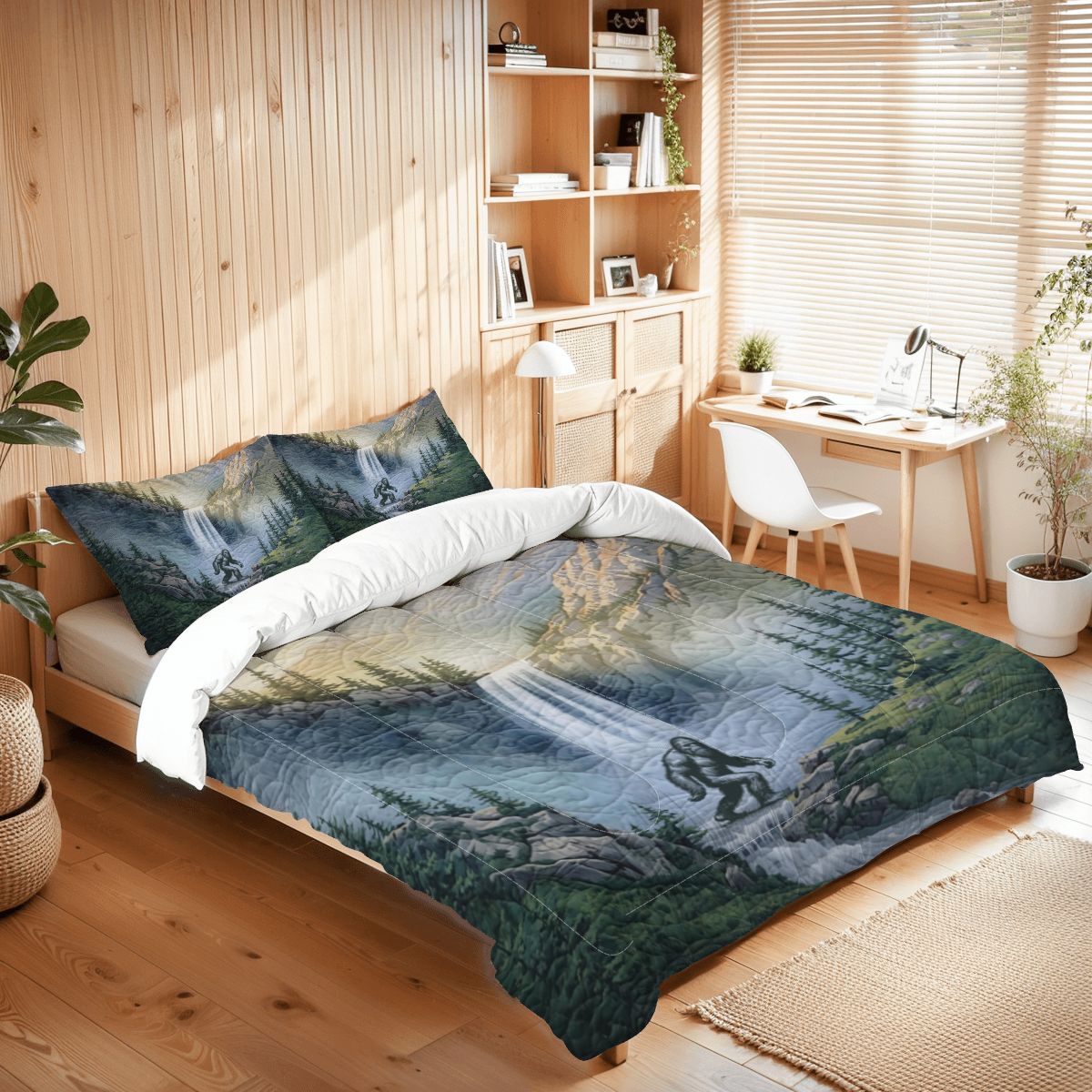 Bigfoot Waterfall Queen Comforter - 3 PCS Set