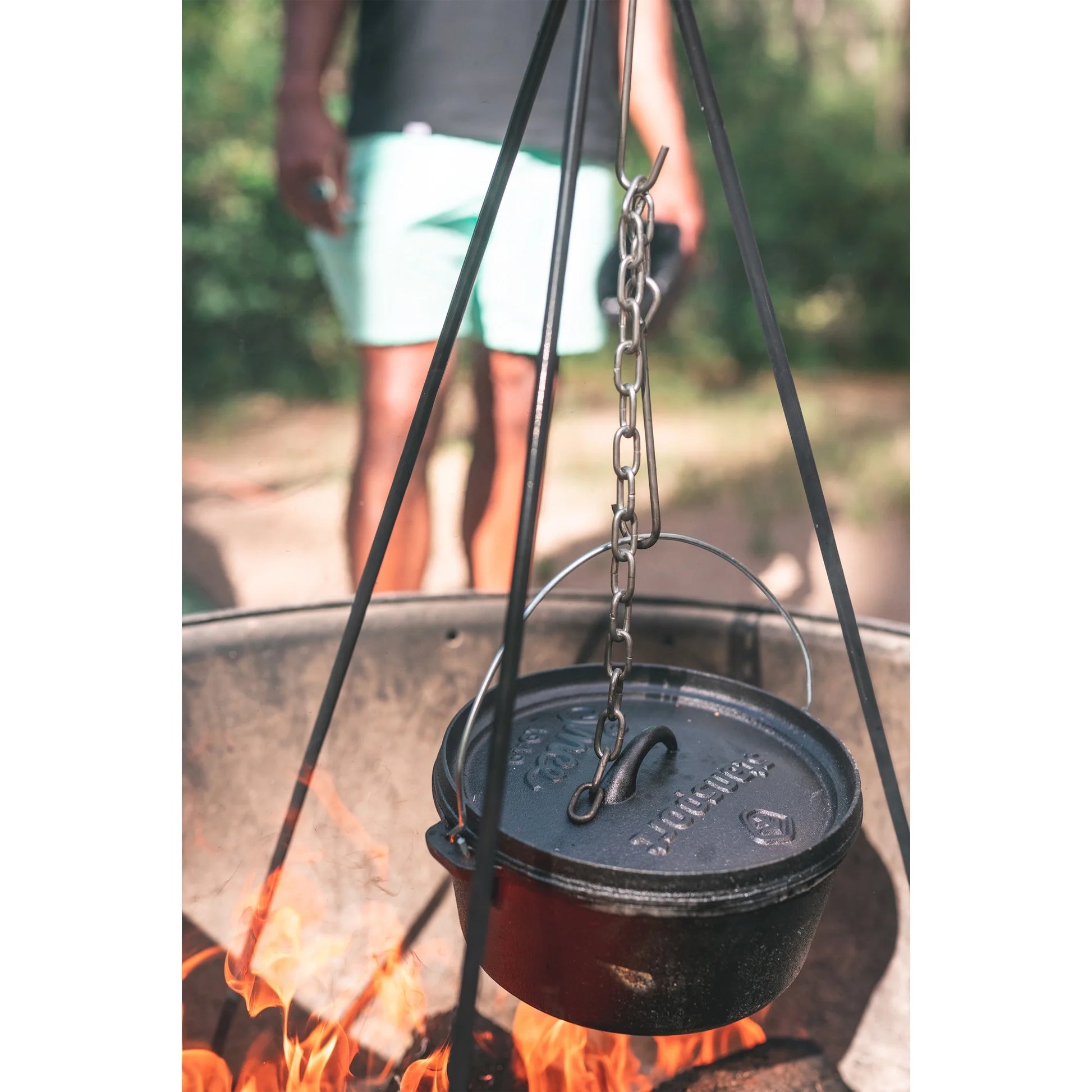 Heavy-Duty Steel Cooking Tripod