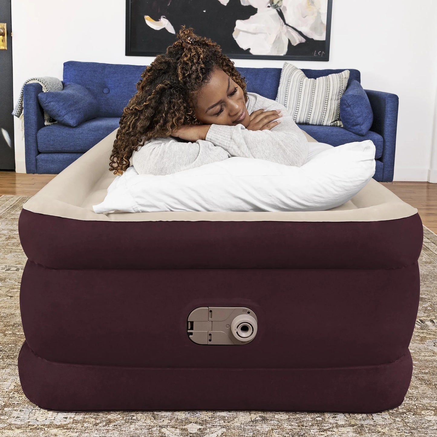 ® Maroon Tritech Airbed Twin 20" with Built-In AC Pump
