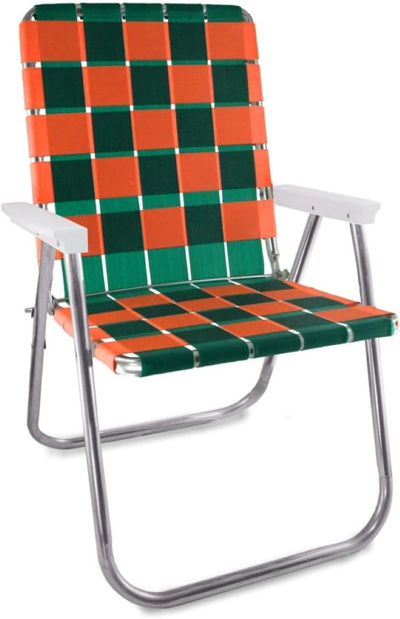 Folding Aluminum Outdoor Patio Lawn Chair | Heavy-Duty Webbed Chairs for Camping, Sports, Beach, Yard & Tailgating | Lightweight Portable | Classic - Bright White