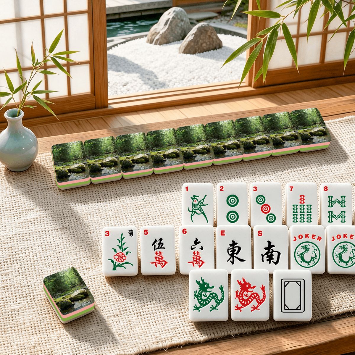 4 Layer Mahjong Tiles Set - Multiple Styles Available