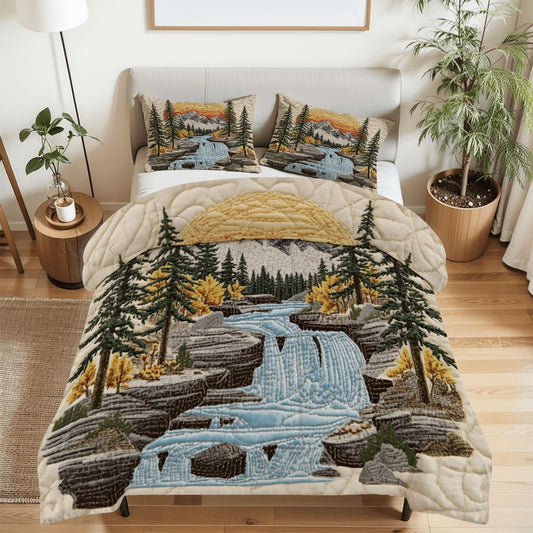 Mountain Sunrise Full Comforter - 3 PCS Set