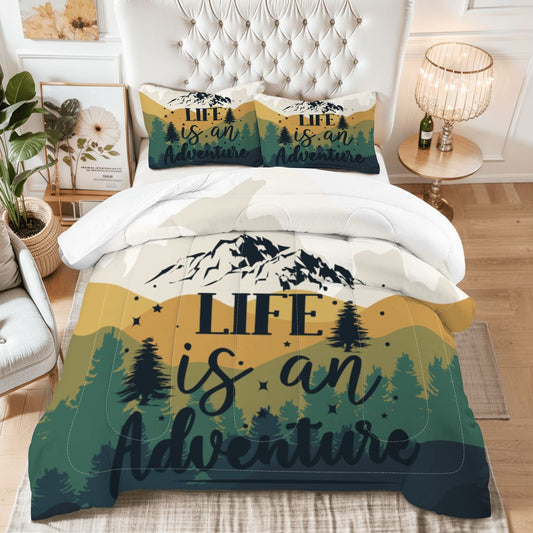 Let the Adventure Begin King Comforter 3 Pcs Set