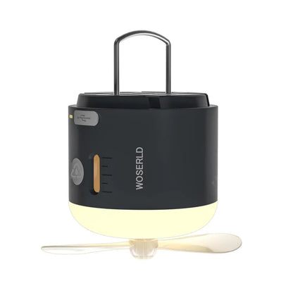 Electric Outdoor Portable LED Light with Ceiling Fan