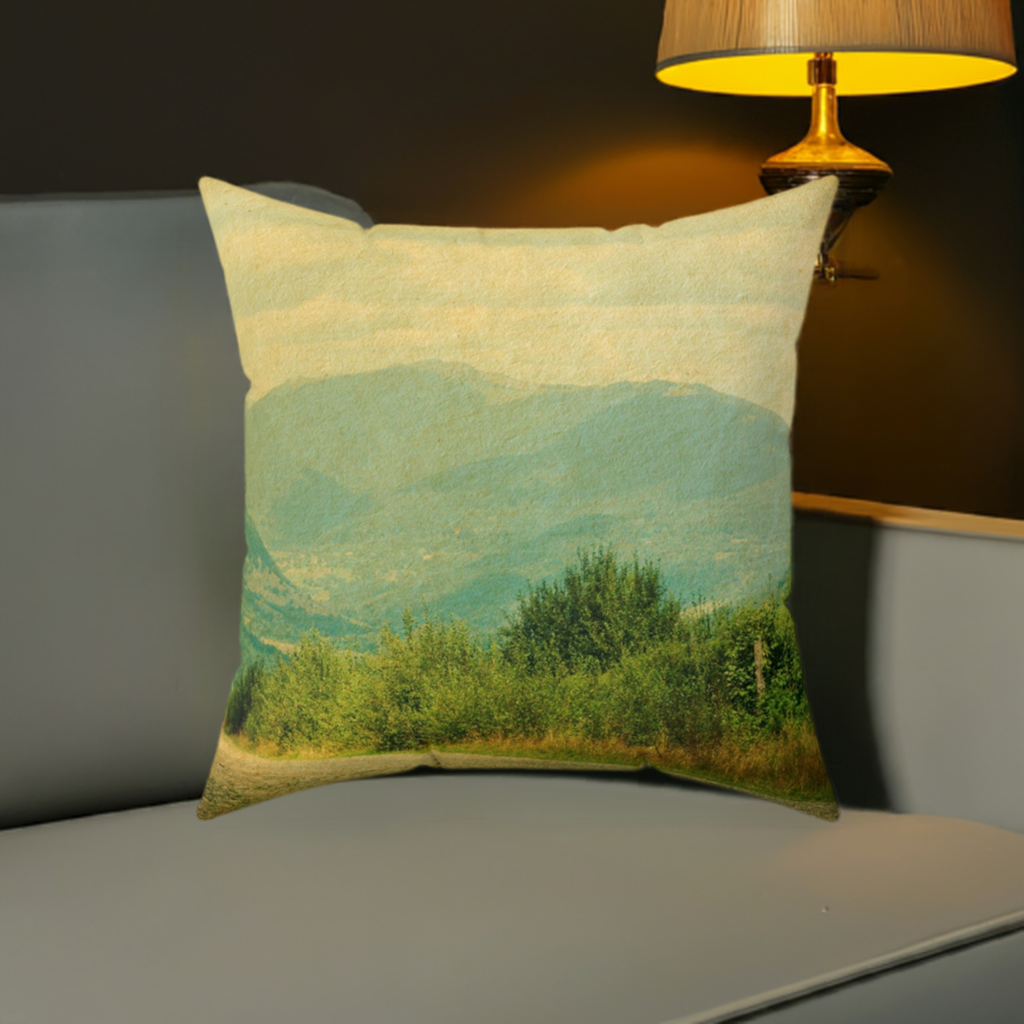 Country Roads Spun Polyester Square Pillow