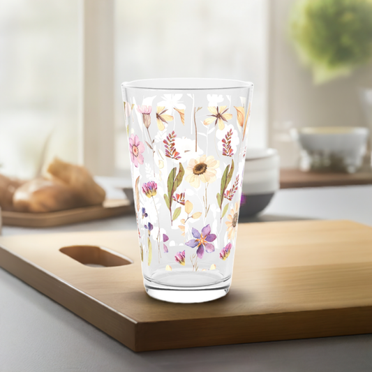 Pretty Flower Day Pint Glass, 16oz