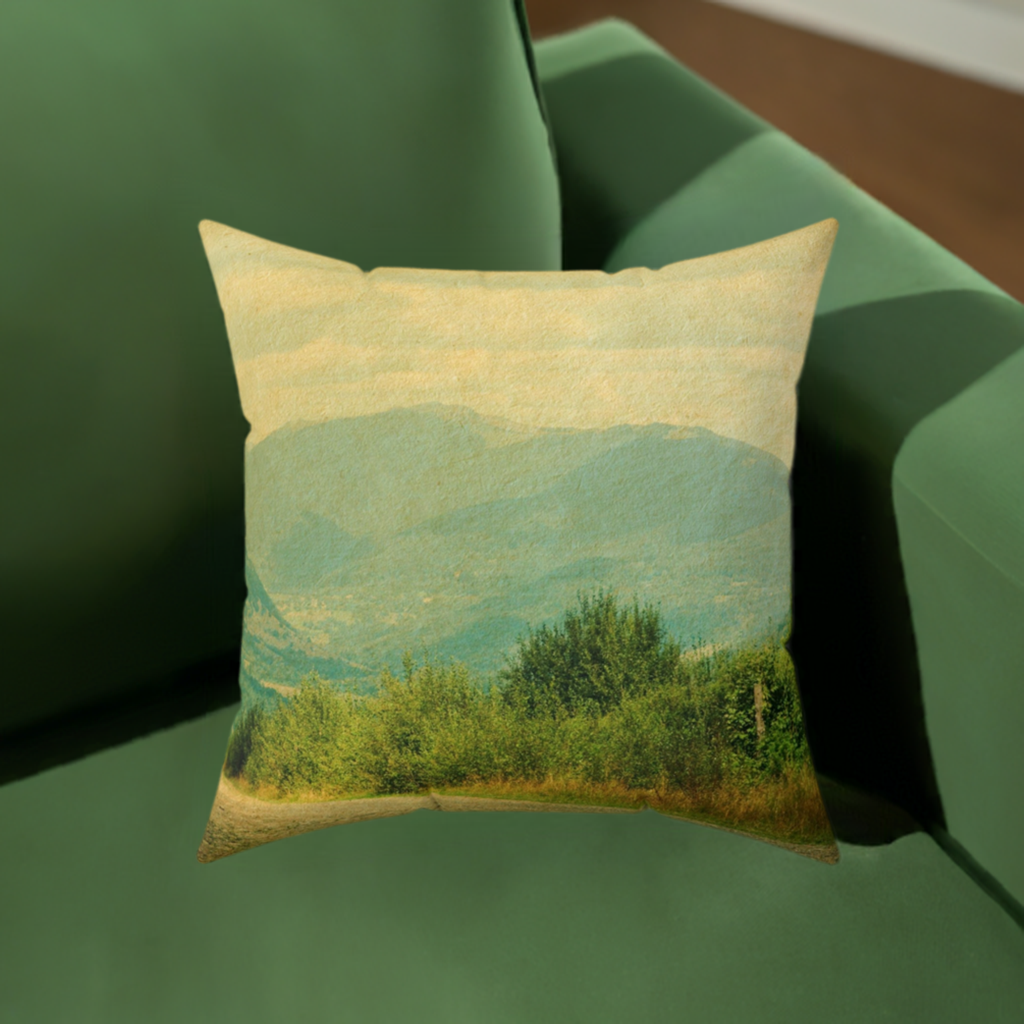 Country Roads Spun Polyester Square Pillow