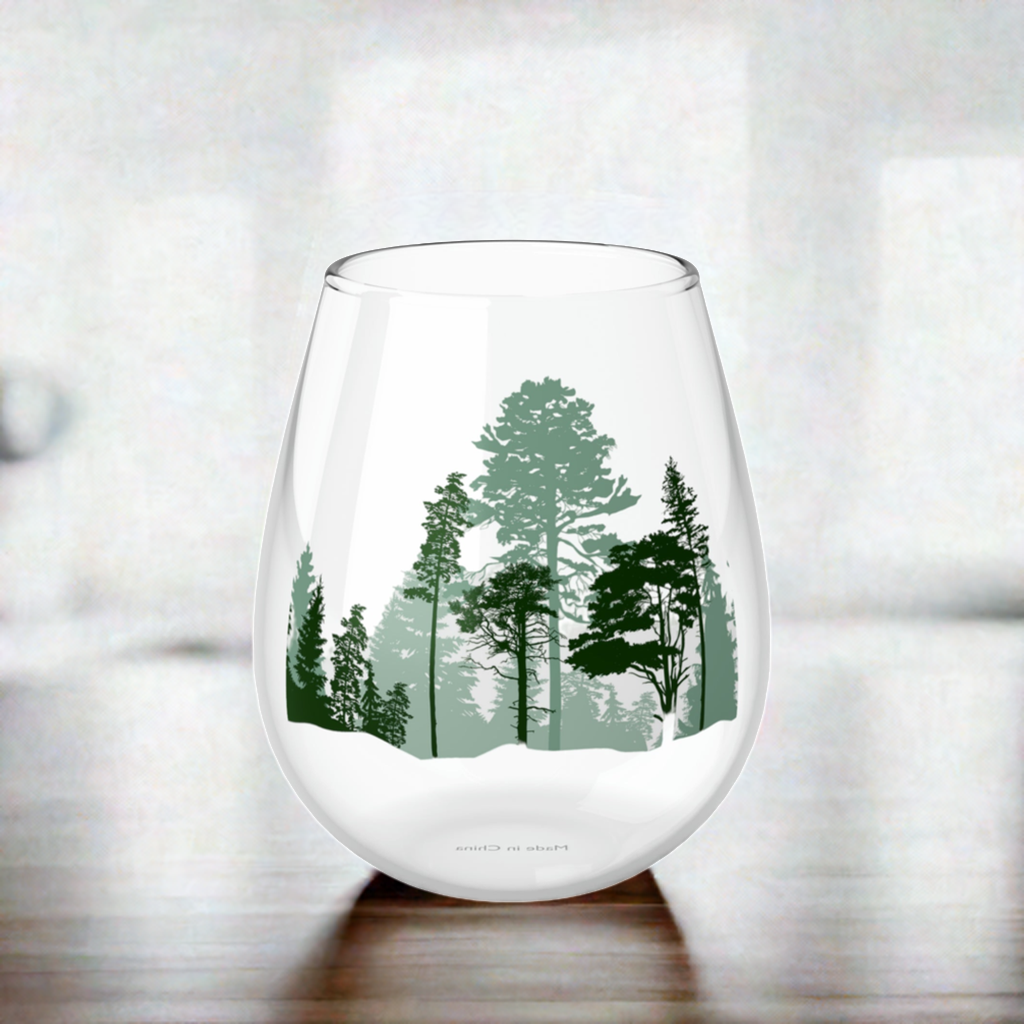 Forest Shadow Stemless Wine Glass, 11.75oz