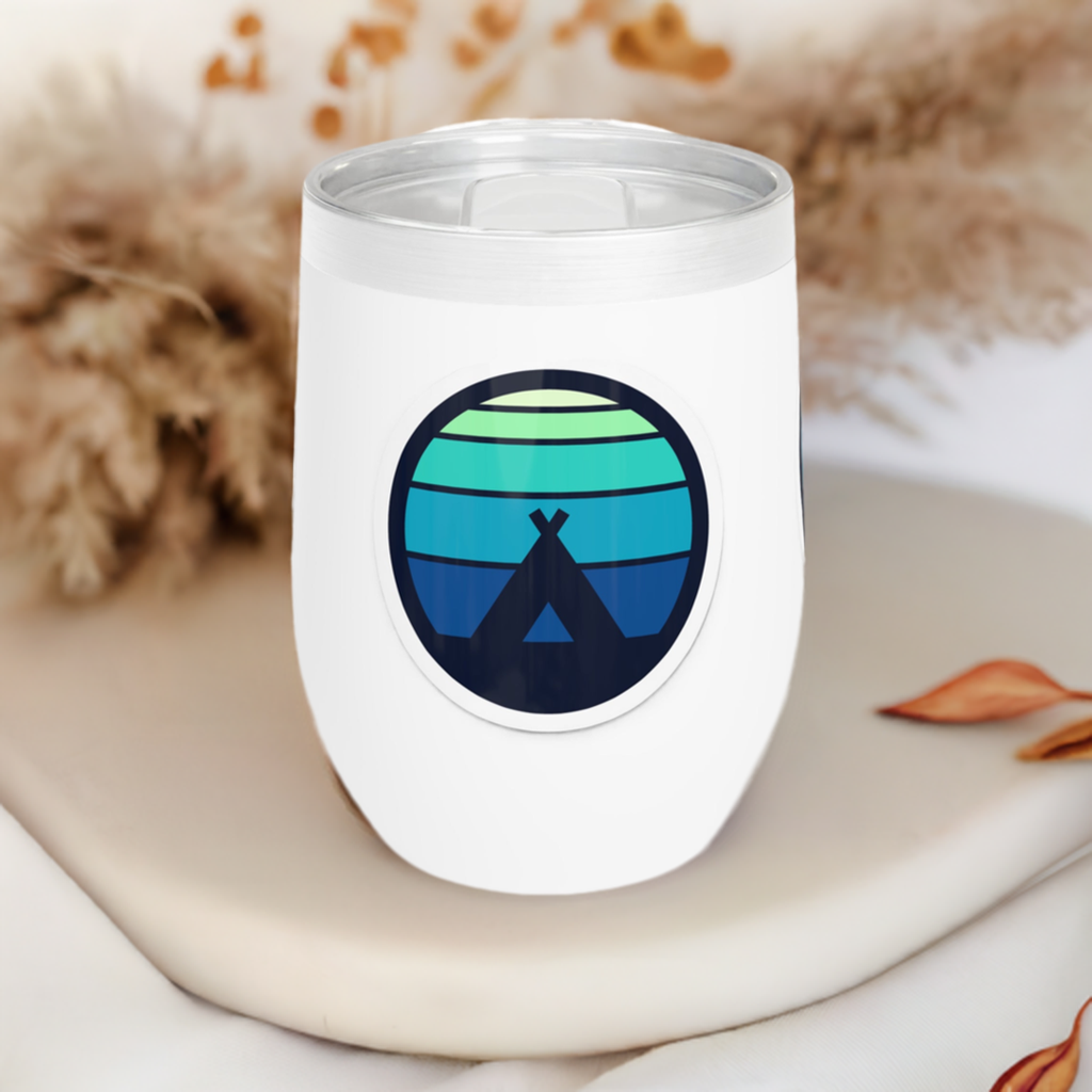 Blue Sky Camp Chill Wine Tumbler