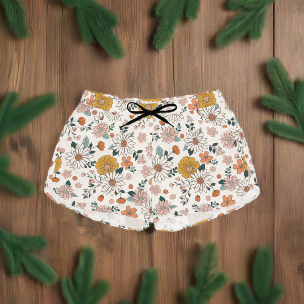 Retro Flowers Women's Casual Shorts