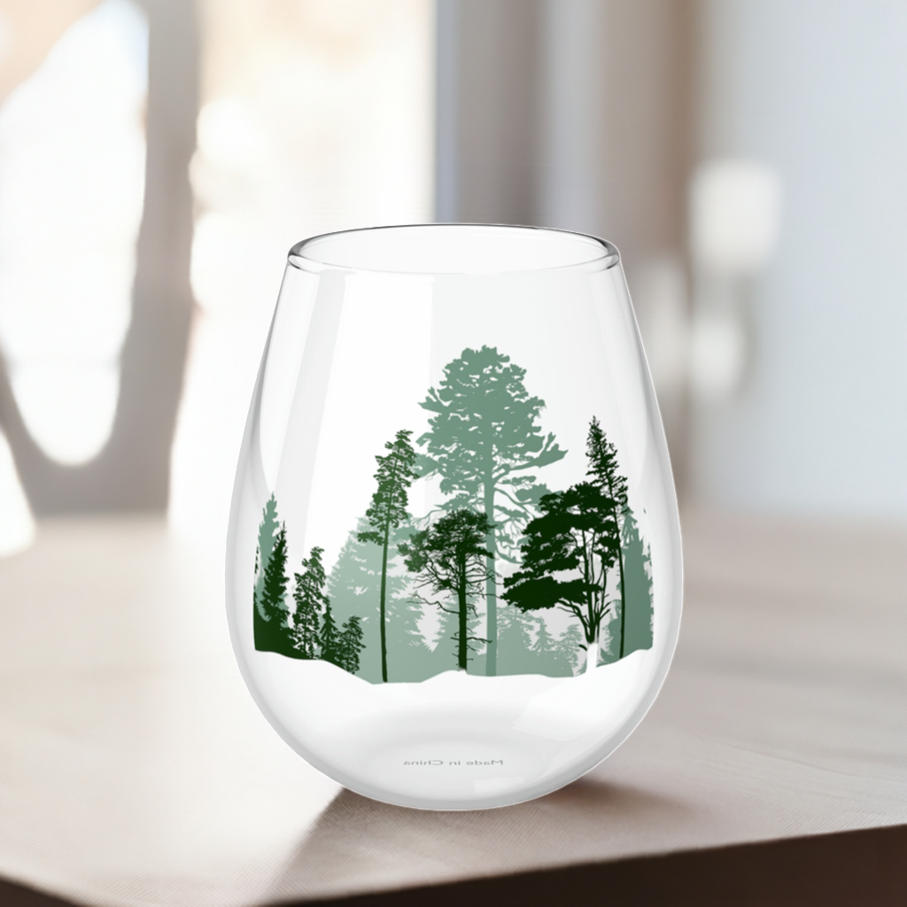 Forest Shadow Stemless Wine Glass, 11.75oz