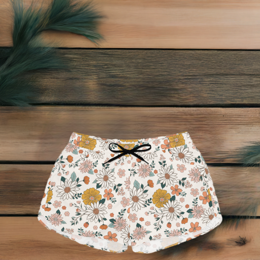 Retro Flowers Women's Casual Shorts