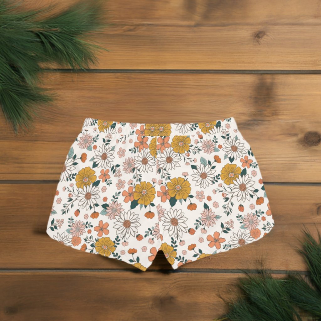 Retro Flowers Women's Casual Shorts