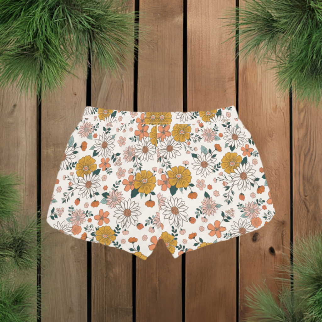 Retro Flowers Women's Casual Shorts