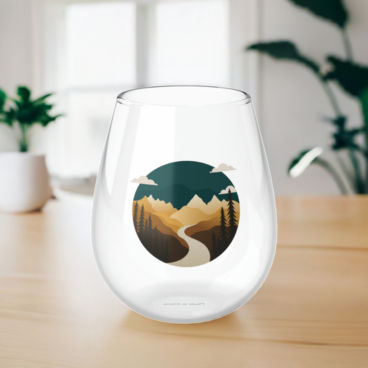 Mountain Stemless Wine Glass, 11.75oz