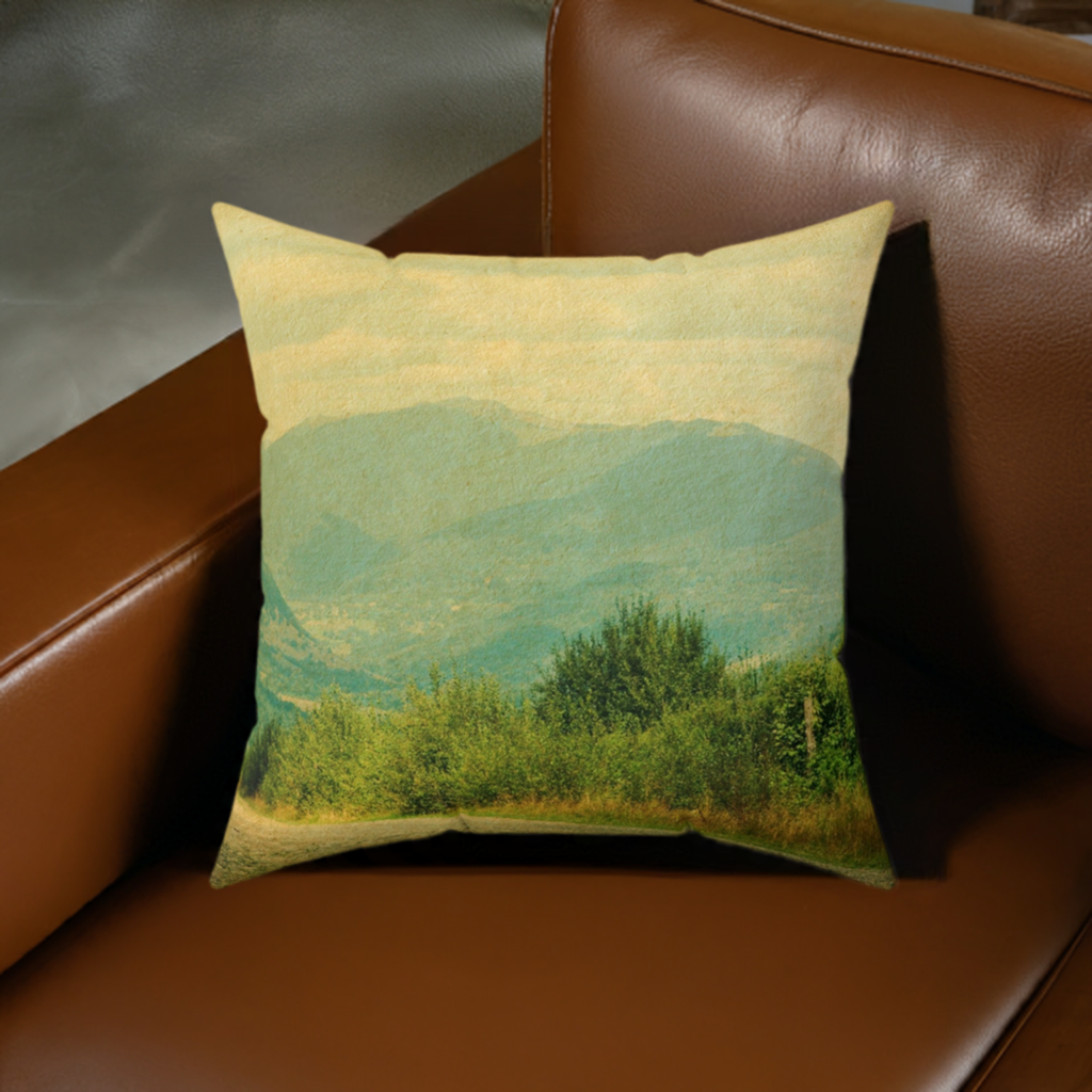 Country Roads Spun Polyester Square Pillow